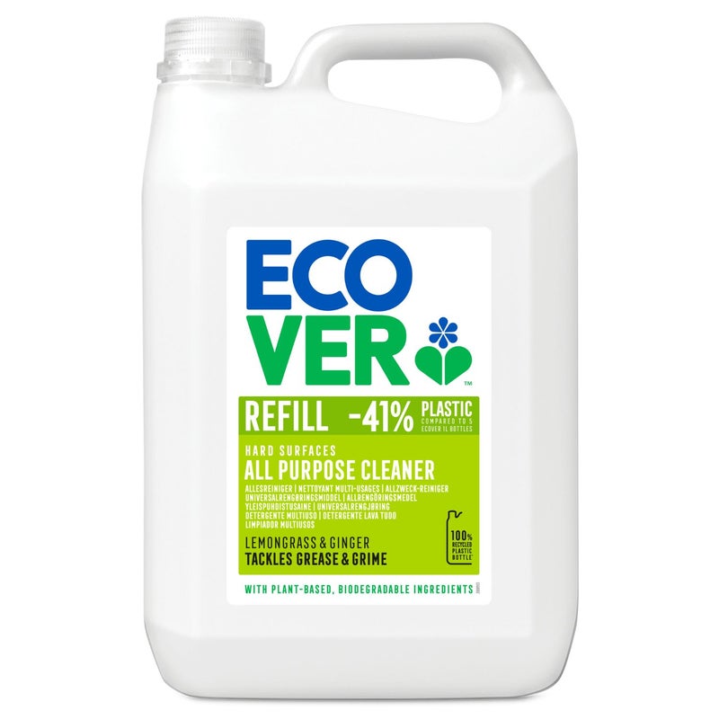 ecover All Purpose Cleaner Refill Lemongrass & Ginger Scent - 5 Litre - Image 1